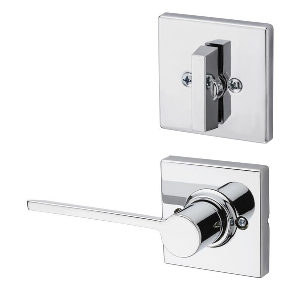 Kwikset Right Hand Ladera Lever, Interior Single Cylinder Handleset Trim, New Chassis Bright Chrome Finish 966LRLSQTRH-26V1 - main